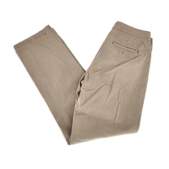 Gap Womens Low Rise Khaki Chino Pants Beige Single Pocket Flat Front 10L - Picture 1 of 8
